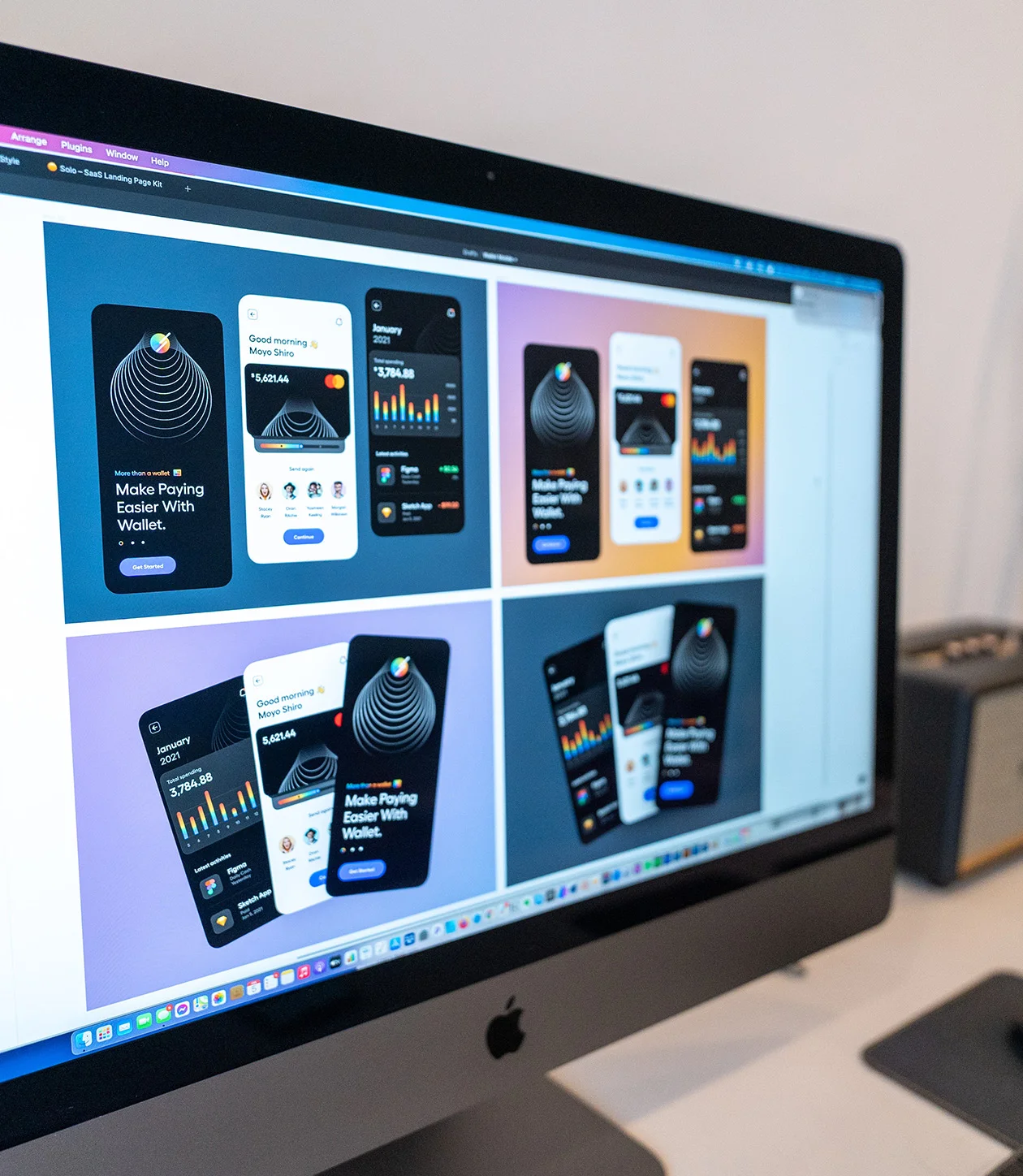 branding mobile application development in figma